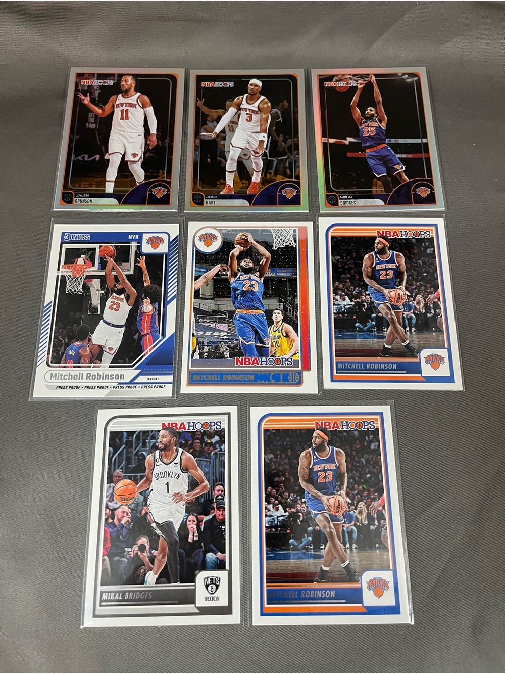 NBA Hoops Basketball Card Lot - Robinson Bridges Jalen Brunson Knicks Playoffs